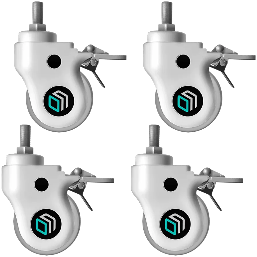 Prestigio Wheel set with increased diameter ONKRON AWL-75W, white - AWL-75W