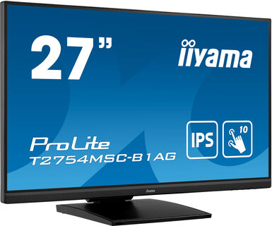 Iiyama 27” PCAP 10pt touch screen featuring IPS panel technology and Anti Glare coating