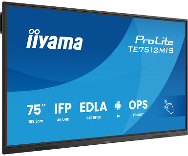 Iiyama 75" Interactive 4K UHD Touchscreen elevating interactive collaboration