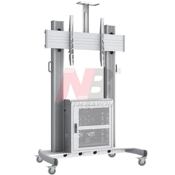 NorthBayou Aluminum Mobile Workstation TV Cart AVG1800-100-1P – Heavy-Duty Solution for Large Displays