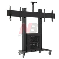 NorthBayou Aluminum Mobile Workstation TV Cart AVG1800-60-2A – Dual-Screen Mobility for Professional Displays