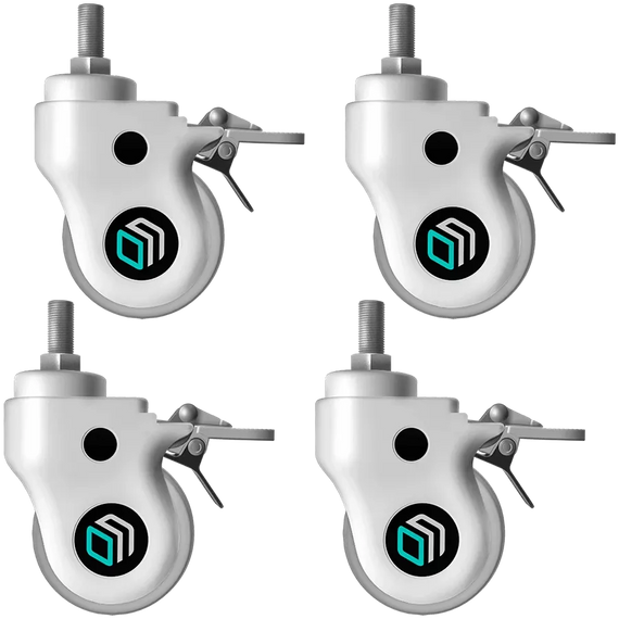 Prestigio Wheel set with increased diameter ONKRON AWL-75W, white - AWL-75W