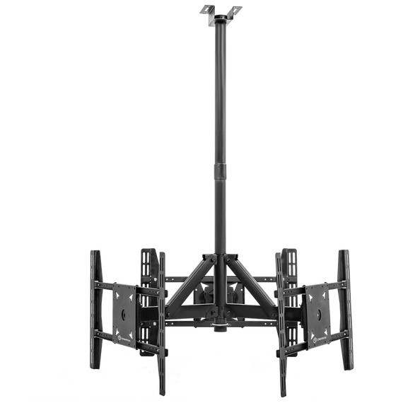 ONKRON Ceiling TV Mount Bracket Height Adjustable for three 32 to 63 Inch LED LCD TVs, Black - CPRO2L-3
