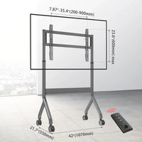 EQ TEX 75-90 Stand for Interactive Displays | Fits 75" - 90" | Remote Controller | Easy Height Adjustments