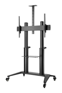 EQ TM 70-120 Stand for Interactive Displays | Fits 70"–120" | Free-Tilting Mechanism | Adjustable Camera & Equipment Shelves