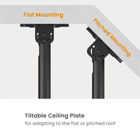 VSYS Back-to-Back Dual Screen Heavy-Duty TV Ceiling Mount (Long)
