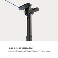 VSYS Back-to-Back Dual Screen Heavy-Duty TV Ceiling Mount (Long)