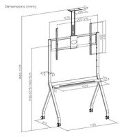 VSYS Cost-Effective Heavy Duty TV Cart