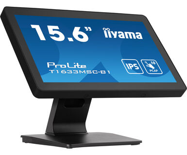 Iiyama 15.6" PCAP 10 points multi-touch monitor with edge-to-edge glass and IPS panel technology