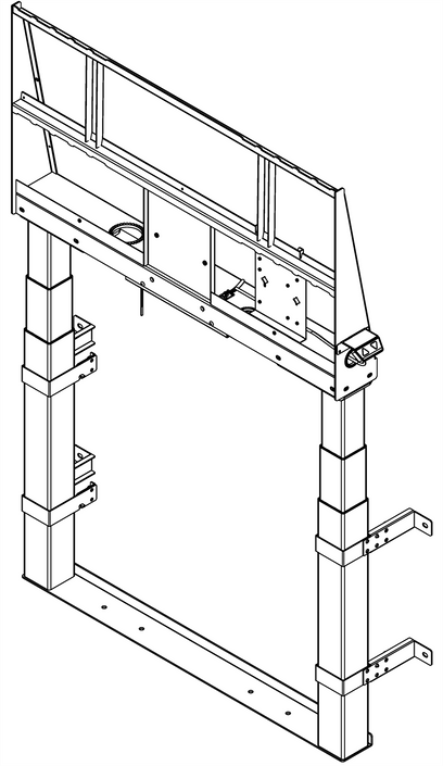 SMART electric height-adjustable wall stand - WSE-510-W