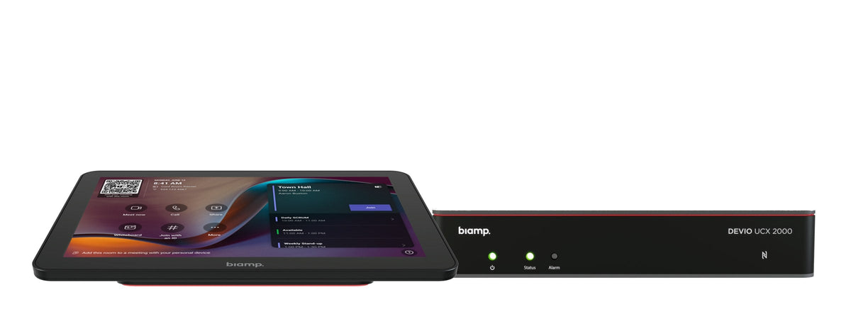 Biamp Devio UCX 2000 video conferencing system with Apprimo Touch 10 controller