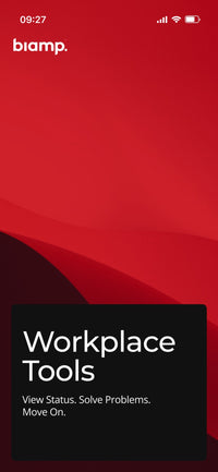 Biamp Workplace Tools 900.0032 Android app interface
