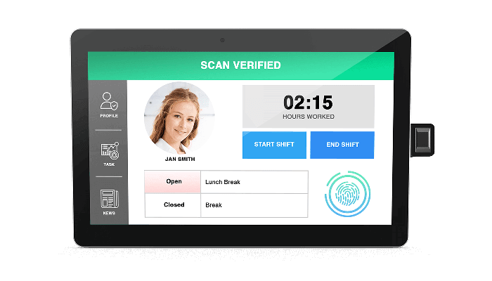 Elo Edge Connect Fingerprint Scanner Black - E134286