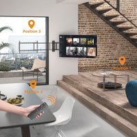 VSYS VCM-M06 swivelling a display to three different room positions