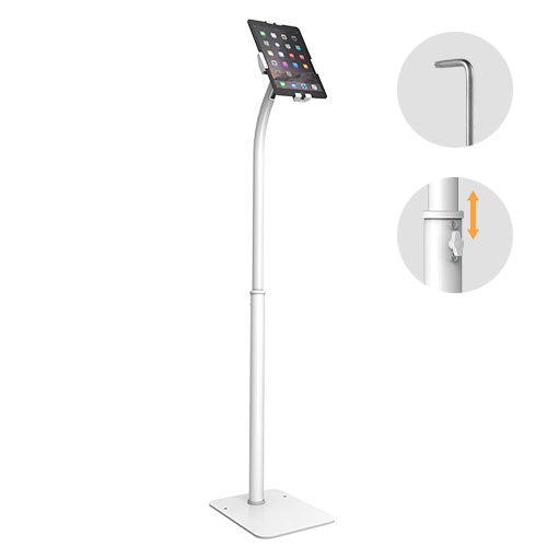 VSYS VPAD33-01 anti-theft tablet floor stand in white