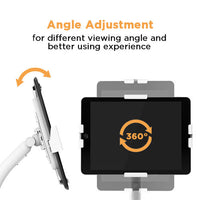 VSYS VPAD33-01 open-claw tablet holder keeping ports and buttons accessible
