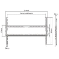 VSYS VS01E-46F fixed wall mount dimensions diagram
