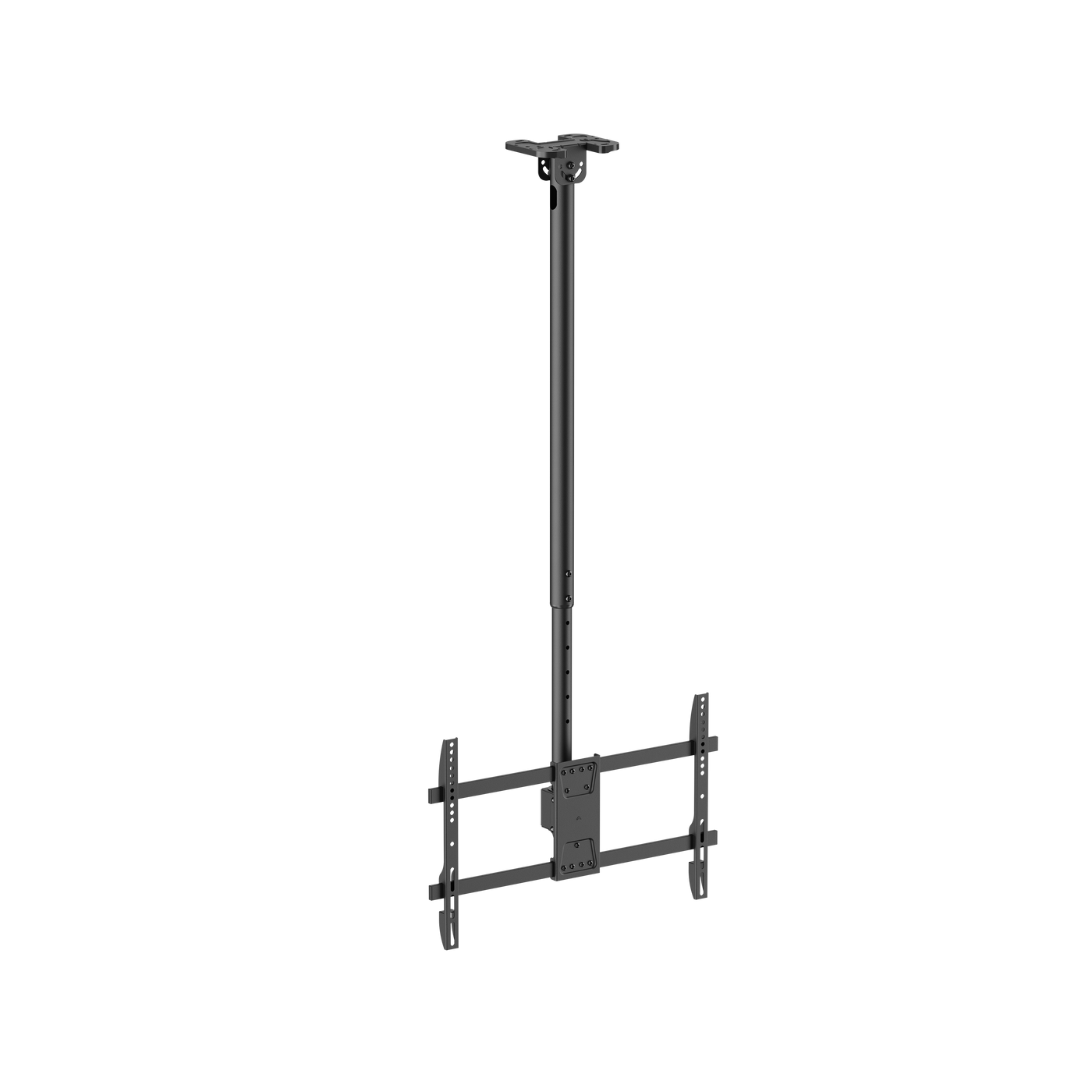 VSYS VCM-CE1546L adjustable single-screen ceiling TV mount, front view