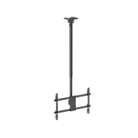 VSYS VCM-CE1546L adjustable single-screen ceiling TV mount, front view