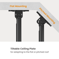 VSYS VCM-CE1546L tiltable ceiling plate for flat or pitched ceilings