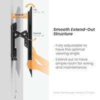 VSYS VS03P-610T extension and swivel structure detail with 172 mm pull-out