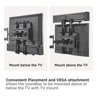 VSYS VSSB-49 bracket mounted above or below the screen