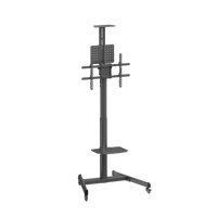 VSYS VTLS17H-46TW crank height-adjustable TV cart, front view