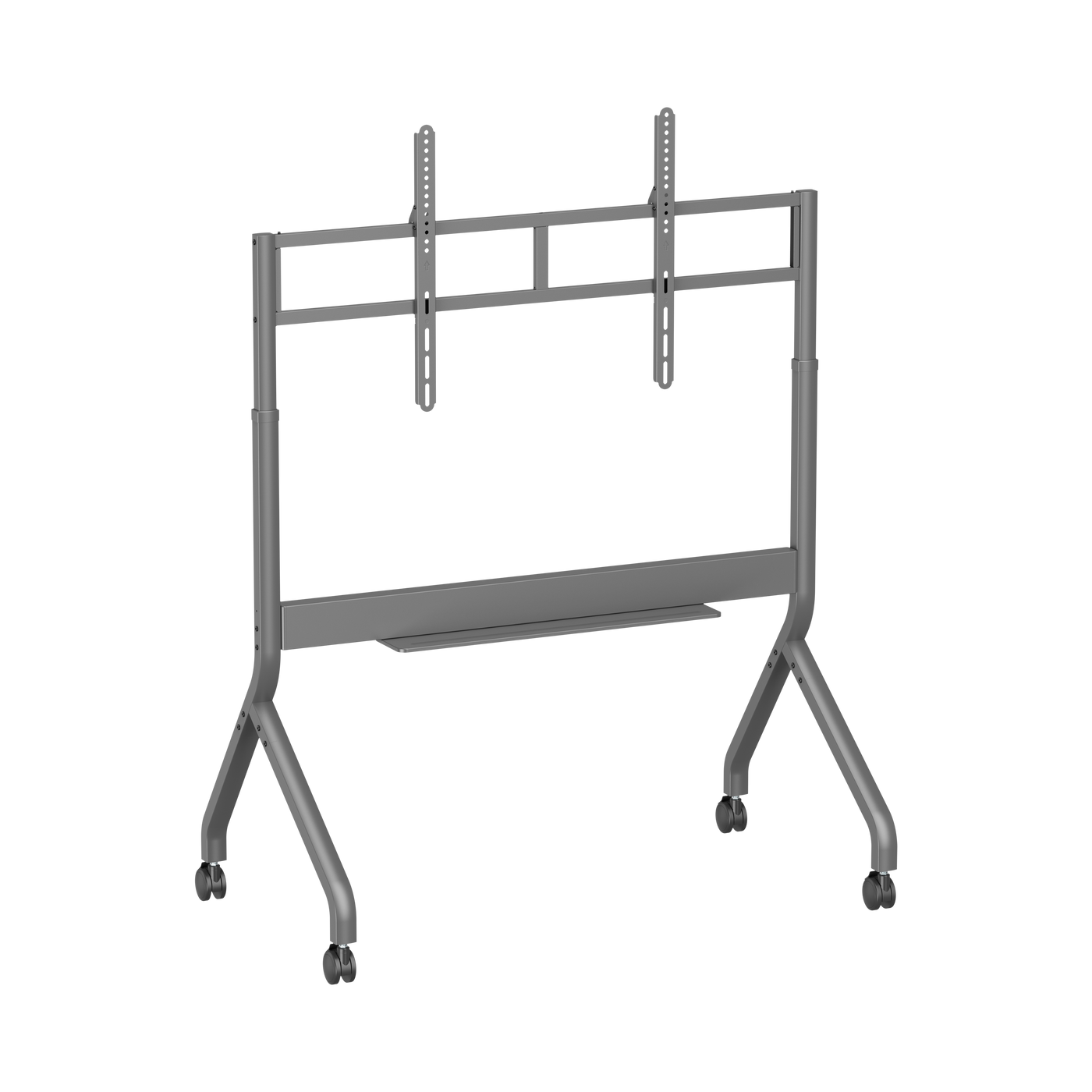 VSYS VTLX16M-612FW motorised height-adjustable TV cart, rear angled view