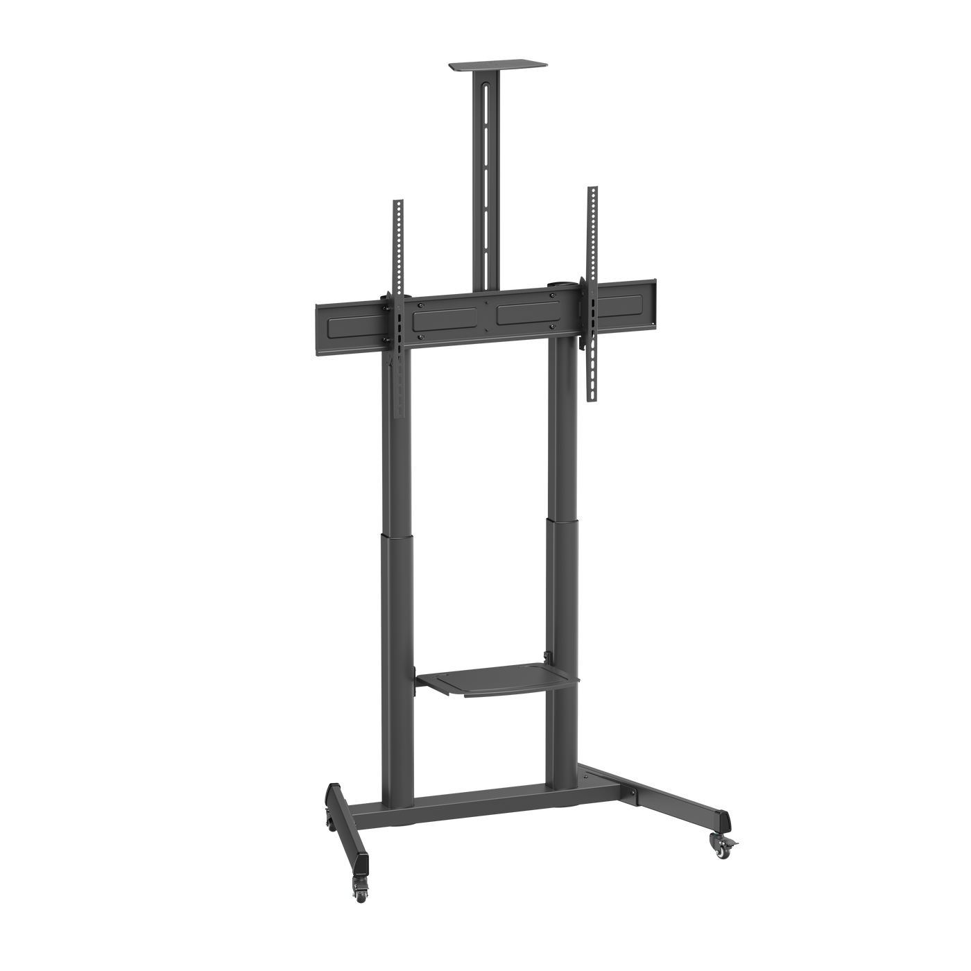 VSYS VTLX17-610TW telescopic TV cart, angled view