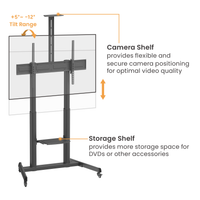 VSYS VTLX17-610TW camera shelf and height adjustment detail